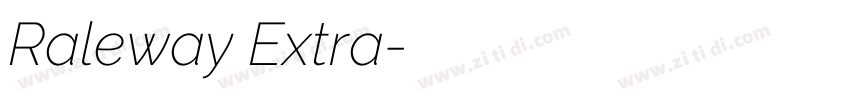 Raleway Extra字体转换